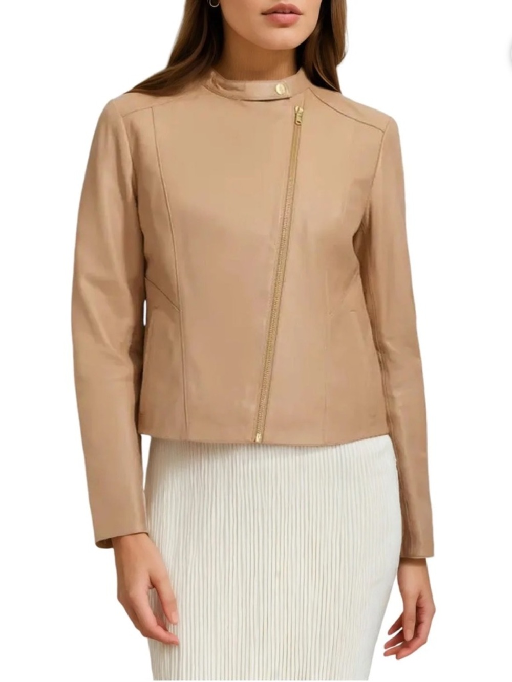 New Cole haan stand racer jacket leather